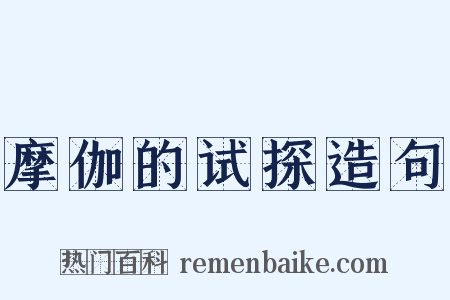 摩伽的试探造句是什么意思的图片
